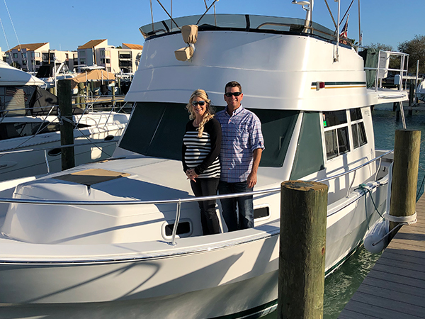 Rob and Allison found a new home for the boat and their new baby.